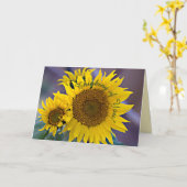 Denk aan je zonnebloemen close-up foto kaart (Gele Bloem)