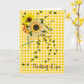 Denk aan je zonnebloemen kaart (Gele Bloem)