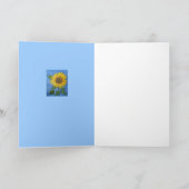 Denk aan je zonnebloemkaart kaart (Binnen)