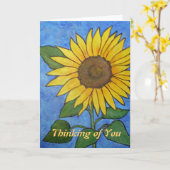 Denk aan je zonnebloemkaart kaart (Gele Bloem)