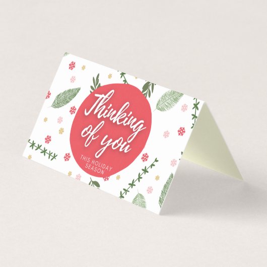 Denk aan jou 25-pack kerstkaarten kaart (Voorkant)