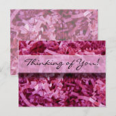 Denk aan jou Abstracte Roze Papier Snippers Foto Briefkaart (Voorkant / Achterkant)