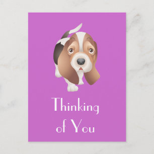 Denk Aan Jou Basset Hound Puppie Hond Postkaart