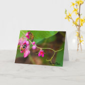 Denk aan jou Bijen Koraal Wijn Bloemen Sjabloon (Gele Bloem)