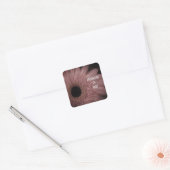 Denk Aan Jou Bleke Roze Bloem Foto Bloemstuk Vierkante Sticker (Envelop)