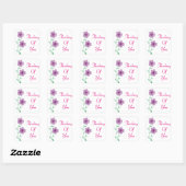 Denk Aan Jou Bloemen Vierkante Sticker (Vel)