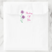 Denk Aan Jou Bloemen Vierkante Sticker (Tas)