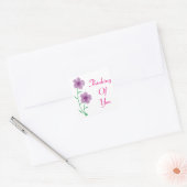 Denk Aan Jou Bloemen Vierkante Sticker (Envelop)