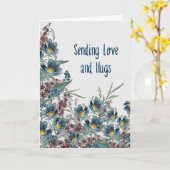 Denk Aan Jou Boeket – Bloemrijke Bemoediging Kaart (Gele Bloem)