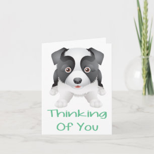 Denk aan Jou Border Collie Puppy Hond Wenskaart Kaart