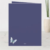 Denk aan jou botanische blauwe bloemen kaart (Achterkant)