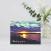 Denk aan jou. briefkaart_horizontaal zonsondergang briefkaart (Staand voorkant)