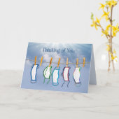 Denk aan jou, COVID-19, Coronavirus, maskers Kaart (Gele Bloem)