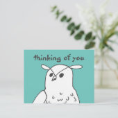 Denk aan Jou Cute Uil Briefkaart (Staand voorkant)