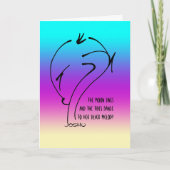 Denk aan jou - de maan stijgt, de getijden dansen feestdagen kaart (Voorkant)