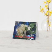 Denk aan jou, deze Kerstmis  Kaart (Gele Bloem)