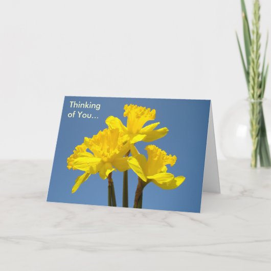 Denk aan jou deze Pasen! Kaarten Narcis Bloem (Voorkant)