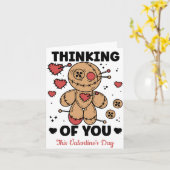 Denk aan Jou, Deze Valentijnsdag Voodoo Pop Kaart (Gele Bloem)