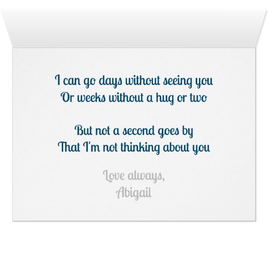 Denk aan jou die je vermist (Binnen Horizontaal (Onder))