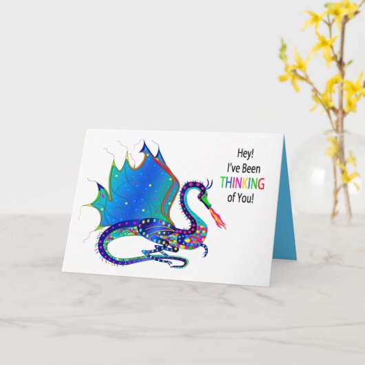 Denk aan jou, Dragon Kaleidoscope Collectie Kaart (Gele Bloem)