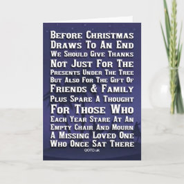 Denk aan jou en de jouwen met Kerstmis Kaart