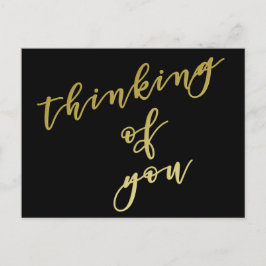 Denk aan jou | Faux Gold Script-Briefkaart Briefkaart