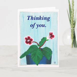 Denk aan jou, geschilderde Gloxinia Flower Kaarten