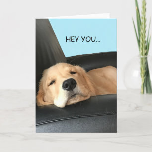 Denk aan jou Golden Retriever Huisdier Hond Kaart
