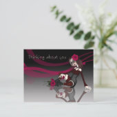 Denk aan jou - Gothic Rag Doll met Rozen Briefkaart (Staand voorkant)