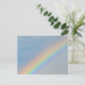 Denk aan jou, Hemelse Regenboog in Blue Sky Briefkaart (Staand voorkant)
