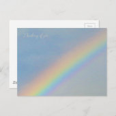 Denk aan jou, Hemelse Regenboog in Blue Sky Briefkaart (Voorkant / Achterkant)
