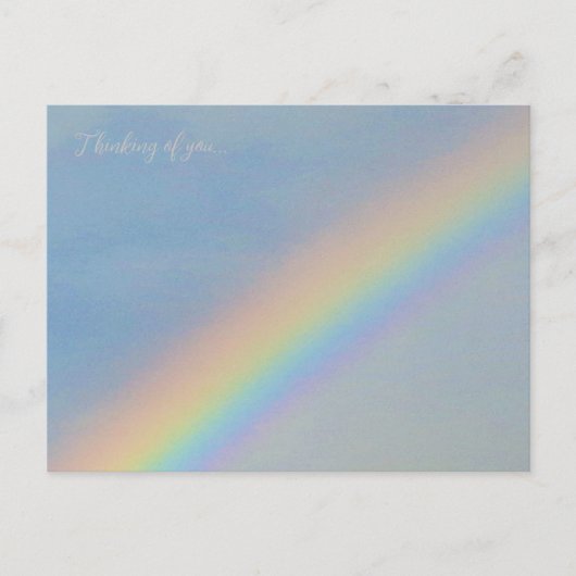 Denk aan jou, Hemelse Regenboog in Blue Sky Briefkaart (Voorkant)