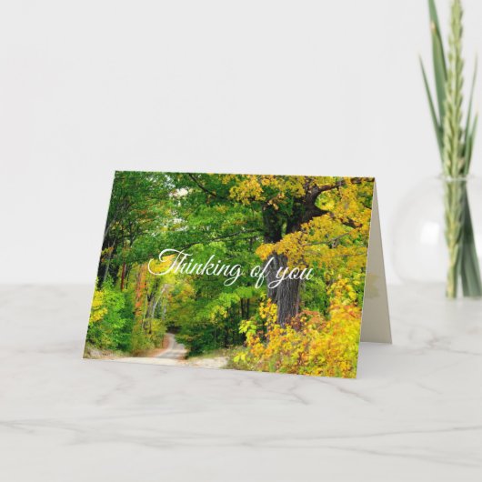 Denk Aan Jou Herfst Bomen Bericht Notitiekaart (Voorkant)