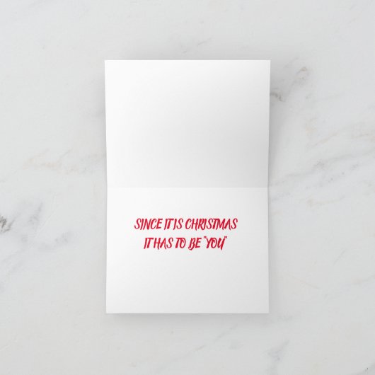 DENK AAN "JOU" IN "CHRISTMAS" KAART (Binnen)