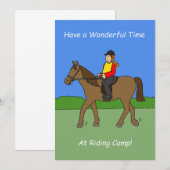 Denk aan jou in het paardenrennen kamp. bedankkaart (Voorkant / Achterkant)