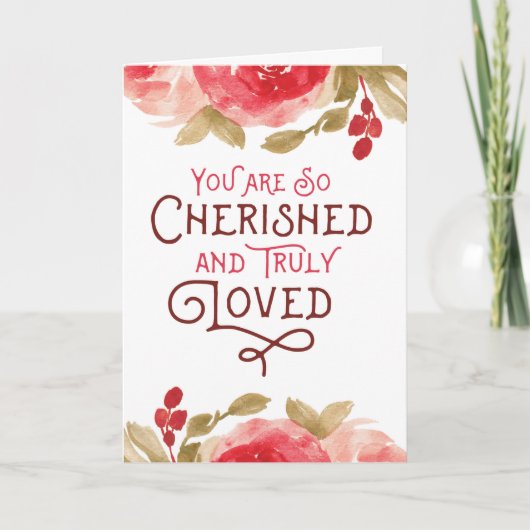 Denk aan jou - Je bent gekust en geliefd dan Bedankkaart (Voorkant)