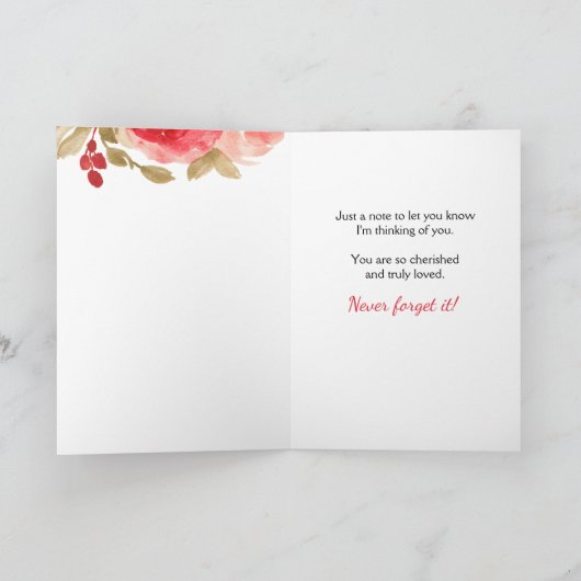 Denk aan jou - Je bent gekust en geliefd dan Bedankkaart (Binnen)