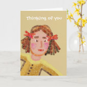 Denk aan jou kaart (Gele Bloem)