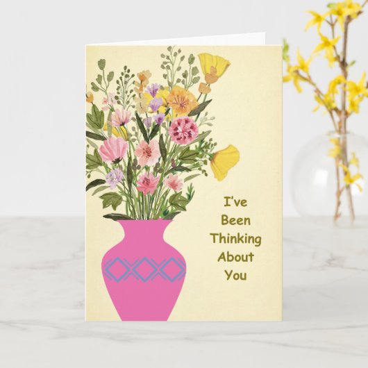 Denk aan jou kaart (Gele Bloem)