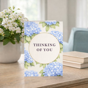 Denk Aan Jou Kaart Blauwe Hortensia Bloemen