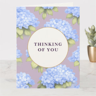 Denk Aan Jou Kaart Blauwe Hortensia Bloemen