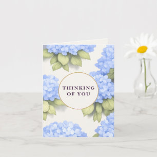 Denk Aan Jou Kaart Blauwe Hortensia Bloemen