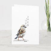 Denk Aan Jou Kaart Schattige Vogel (Achterkant)