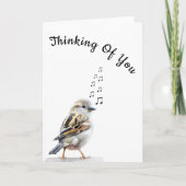 Denk Aan Jou Kaart Schattige Vogel (Voorkant)
