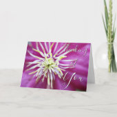 "Denk aan jou" Kaart van Pink-Paarse Clematis (Voorkant)