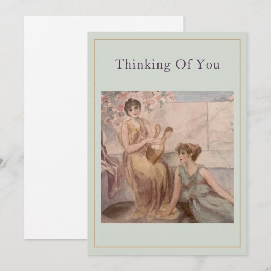 Denk aan Jou Kaart Vintage Sage Serenity | (Voorkant / Achterkant)