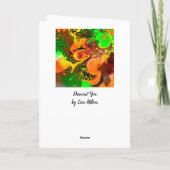 Denk aan jou | Kleurrijke Abstracte Vloeibare Kaar Kaart (Achterkant)