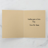 Denk aan jou knuffel van een beer kaart (Binnen)