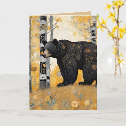 Denk aan jou, knuffel van een beer kaart (Gele Bloem)