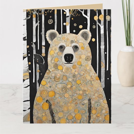 Denk aan jou Knuffel van een Cute Beer Kaart (Voorkant)